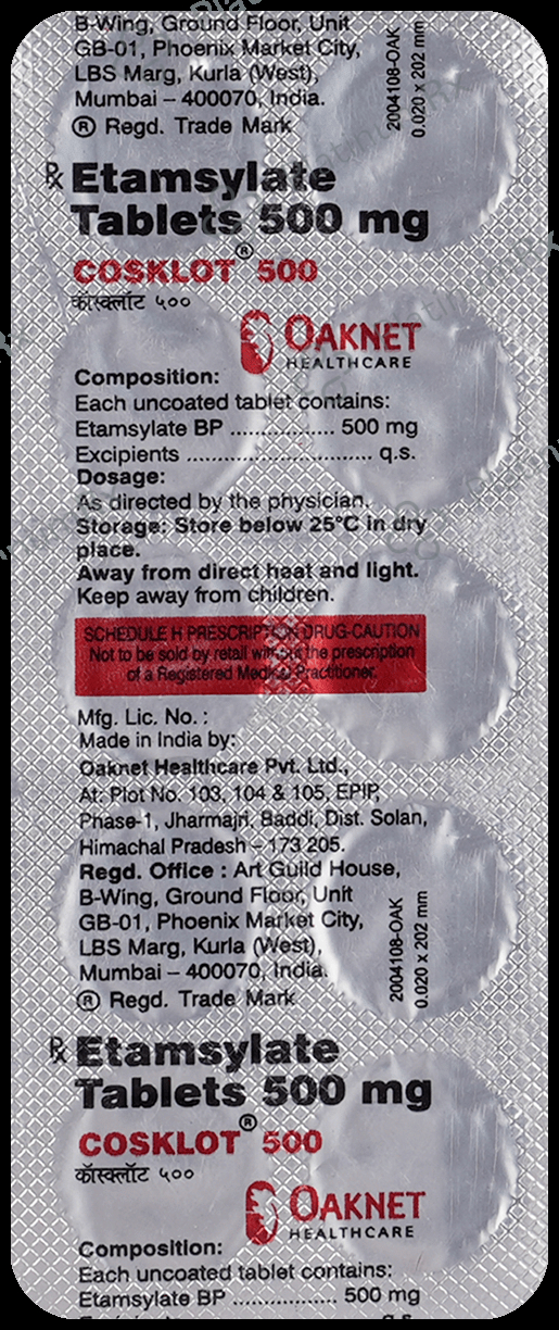 Cosklot 500mg Tablet 10s