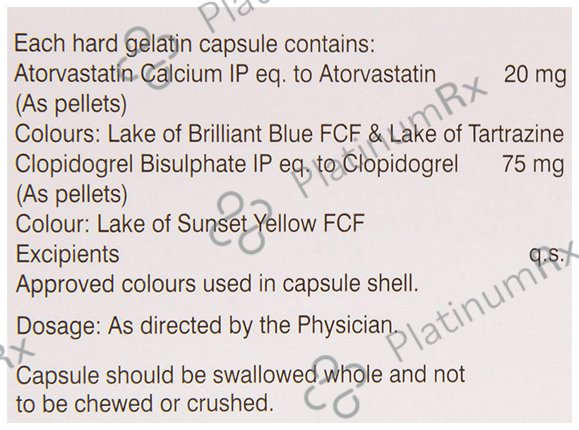 Storvas CV 20/75mg Capsule 10s