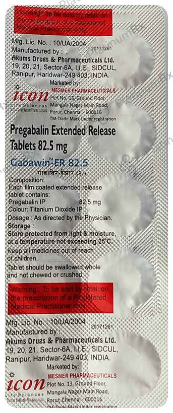 Gabawin-ER 82.5 Tablet