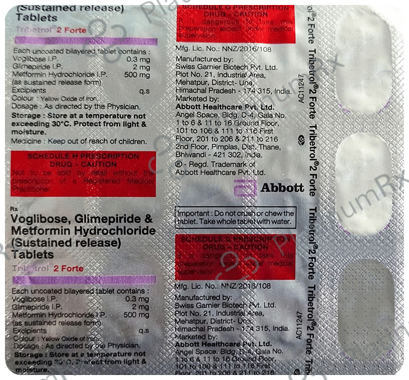 Tribetrol 2 Forte 2/500/0.3mg Tablet SR 15s
