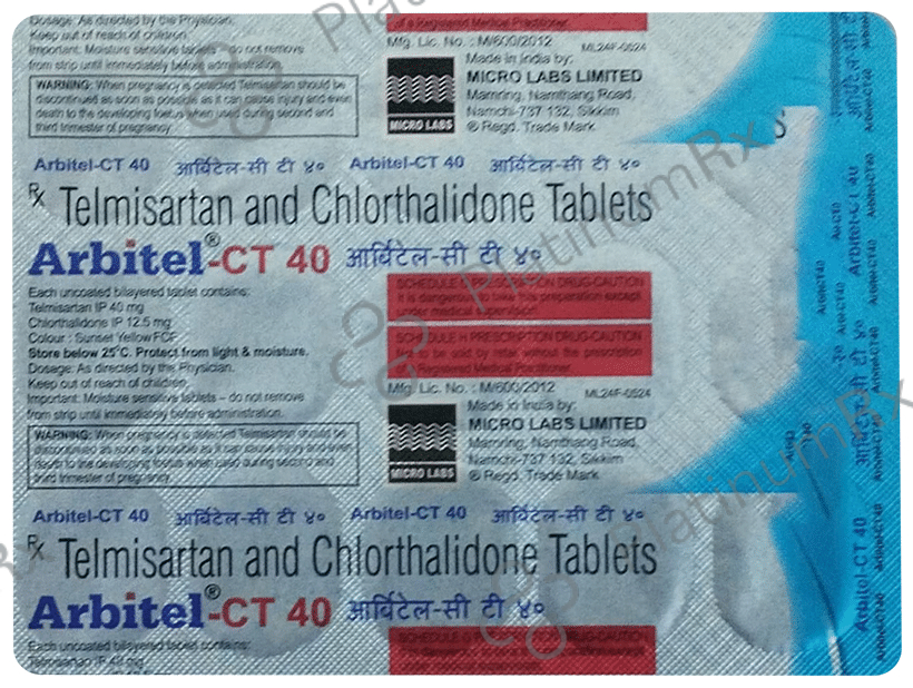 Arbitel CT 40/12.5mg Tablet 15s