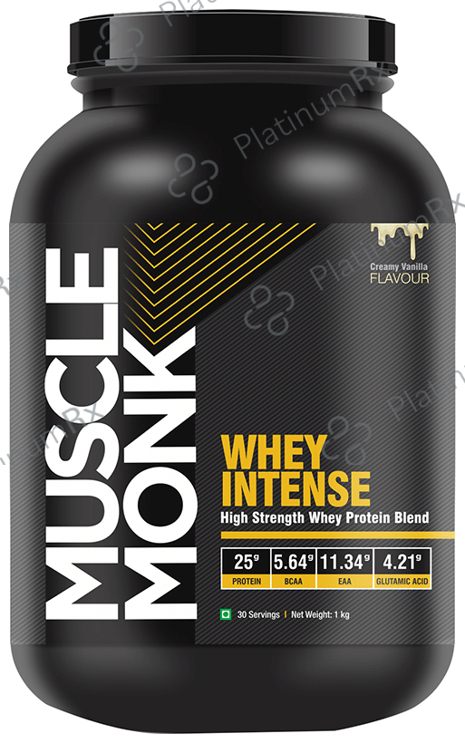 Muscle Monk Whey Intense High Strength Whey Protein Blend Creamy Vanilla 1 kg