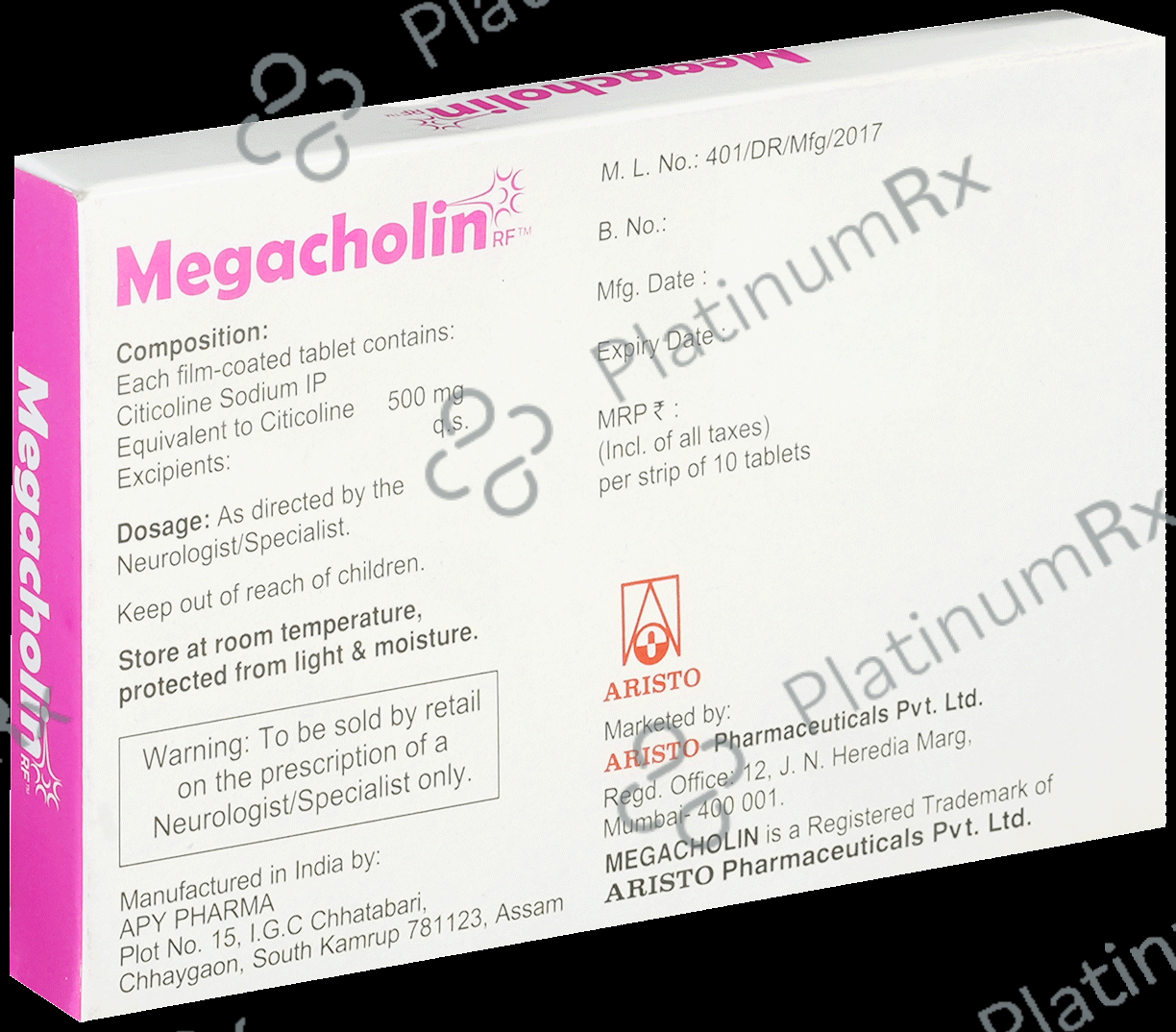 Megacholin RF 500mg Tablet 10s