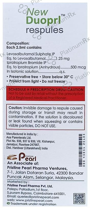 New Duoprl Respules (2.5ml Each)