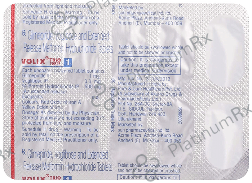 Volix Trio Forte 1 Tablet ER 10 Tablet ER