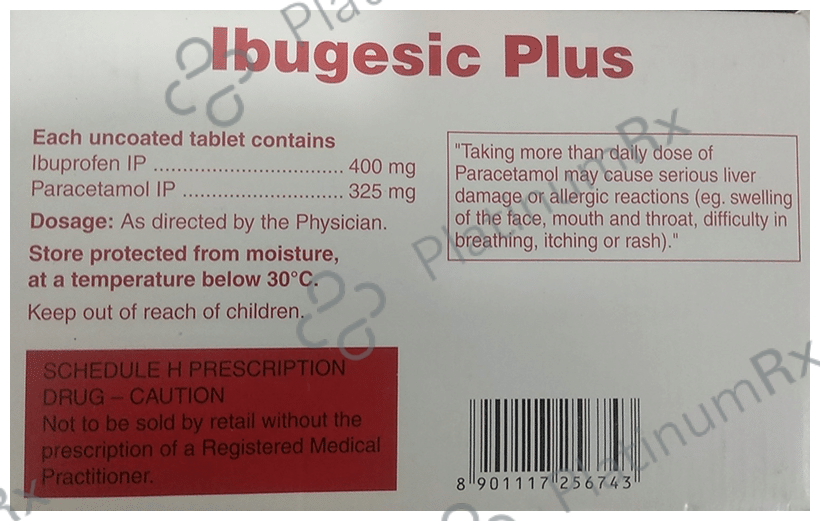 Ibugesic Plus 400/325mg Tablet 20s