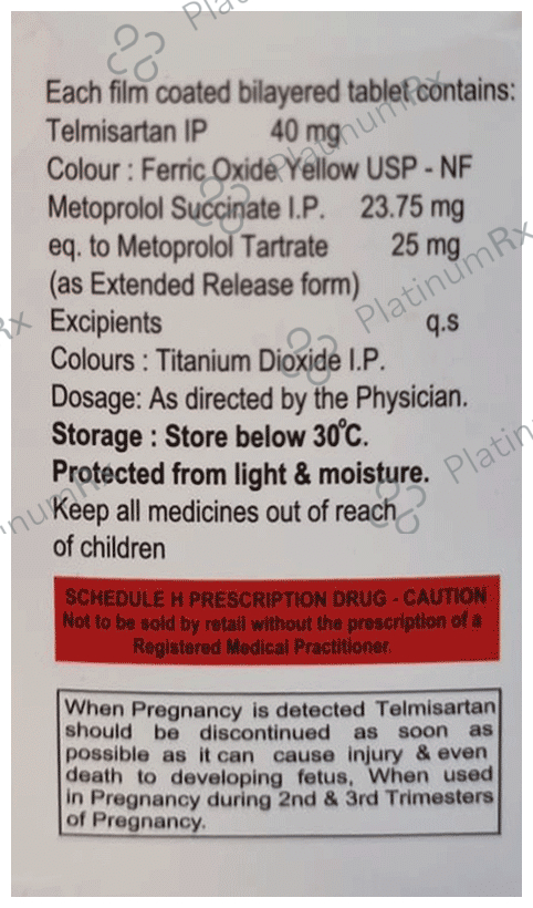 Telzox M 25/40mg Tablet ER 15s