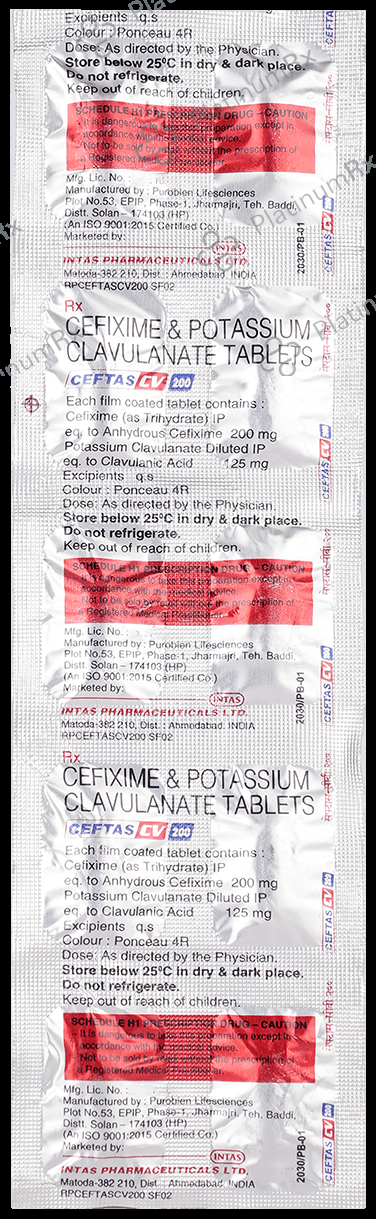 Ceftas CV 200/125mg Tablet 10s