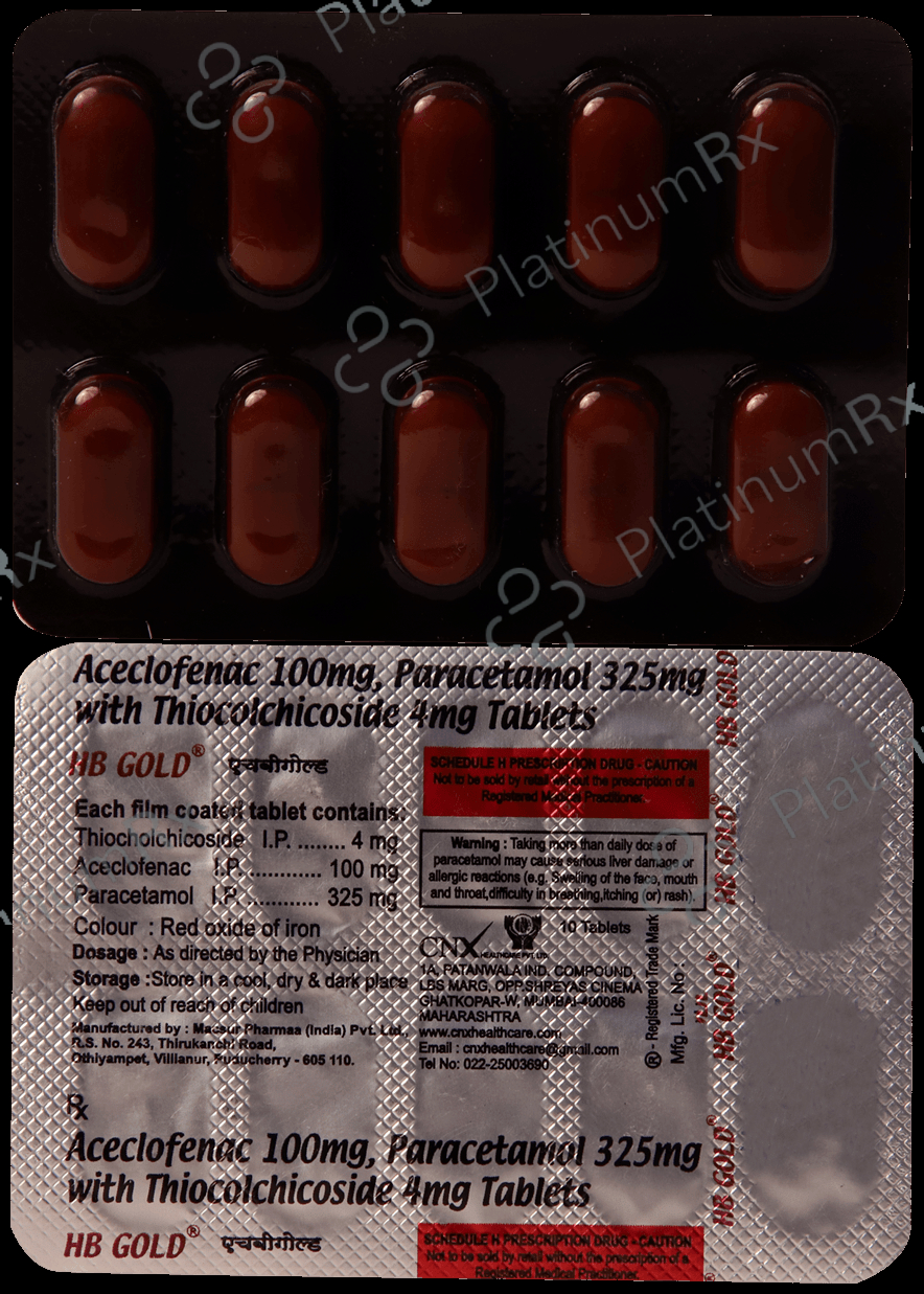 HB Gold 4mg/100mg/325mg Tablet MR