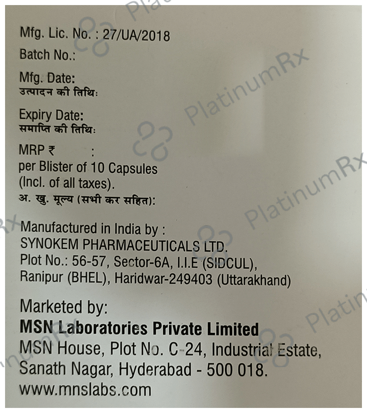 Rosur Gold 10/75/75mg Capsule 10s