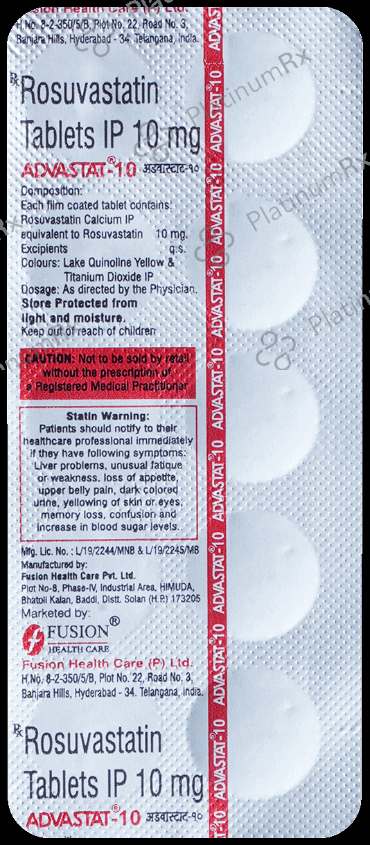 Advastat 10mg Tablet 10s