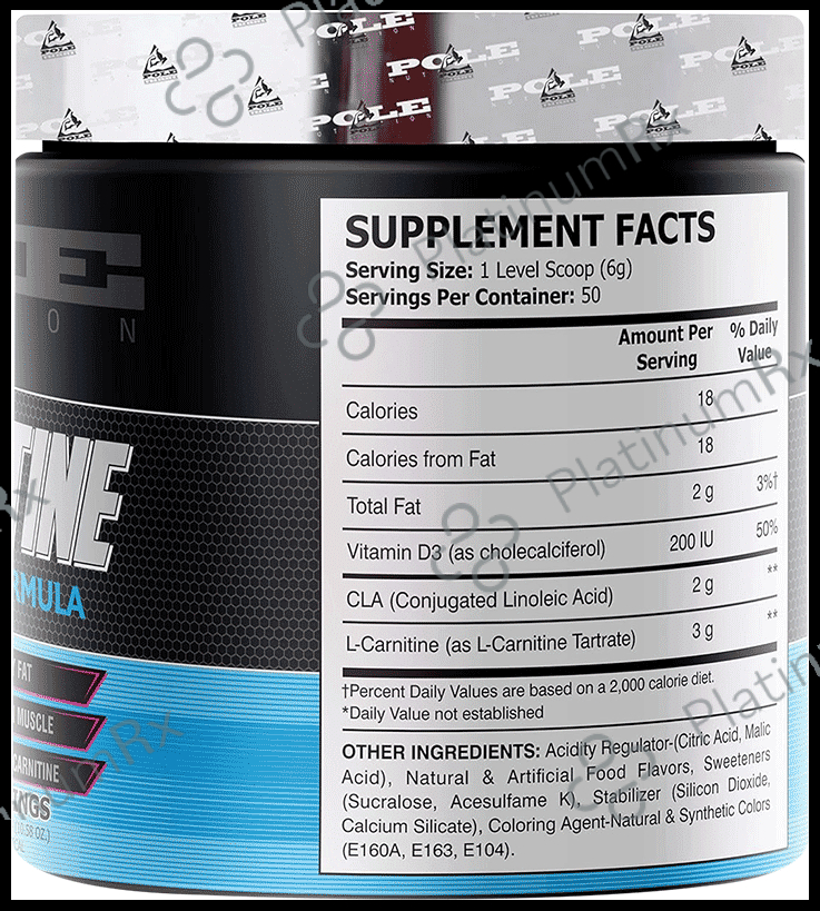 Pole Nutrition CLA + Carnitine Powder Blue Raspberry