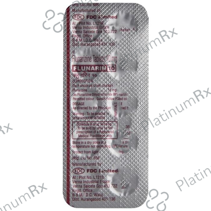 Flunarin 10mg Tablet 10s