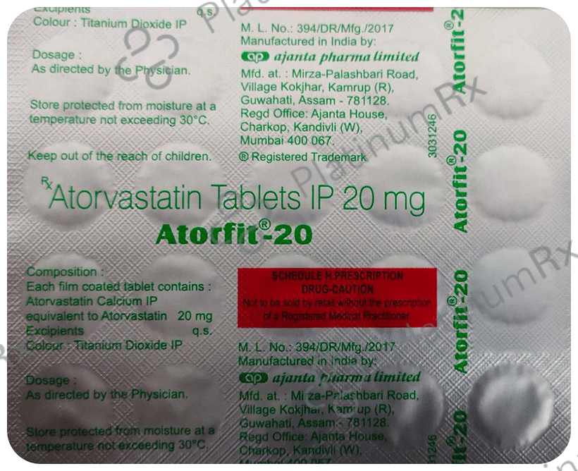 Atorfit 20mg Tablet 20s