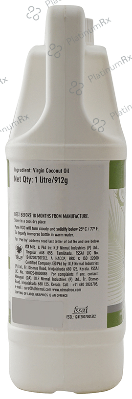 KLF Nirmal Virgin Coconut Oil 1 Ltr