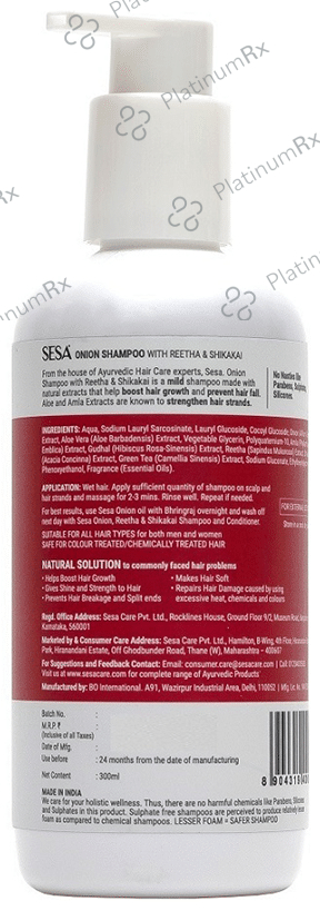 Sesa Onion Shampoo with Reetha & Shikakai