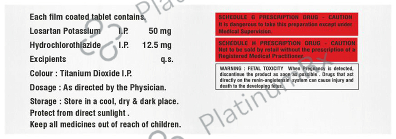 Losarix H 50mg/12.5mg Tablet