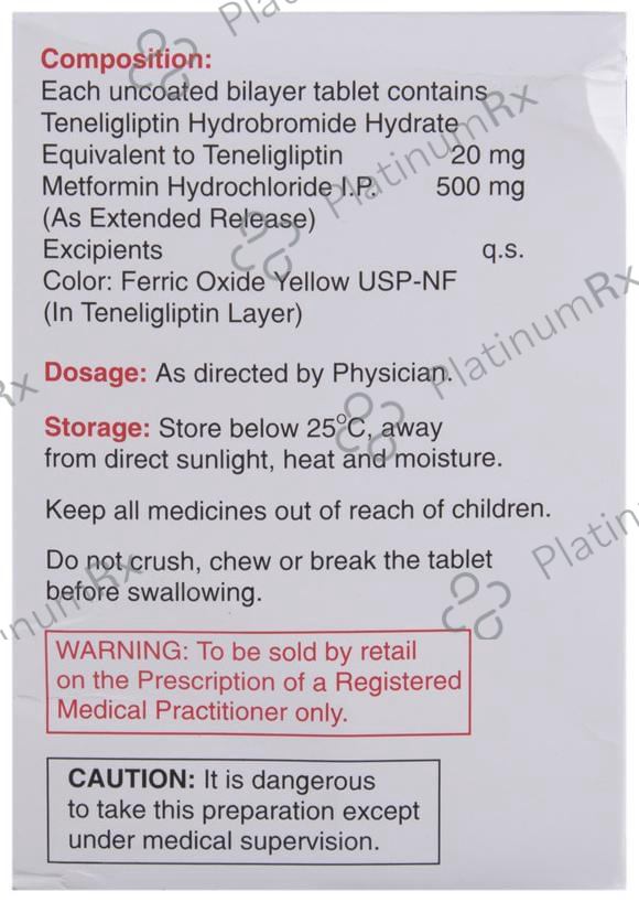 Ziten M 500/20mg Tablet ER 15s
