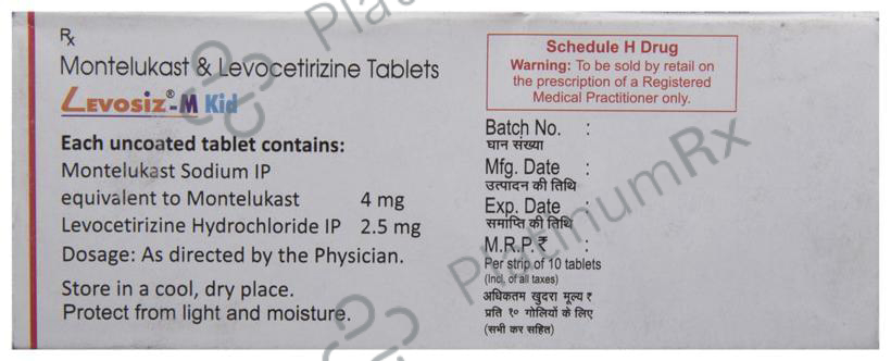 Levosiz M Kid 2.5/4mg Tablet 10s