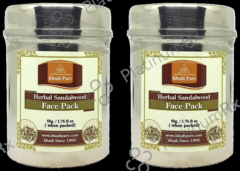 Khadi Pure Herbal Sandalwood Face Pack (50gm Each) 2 jar
