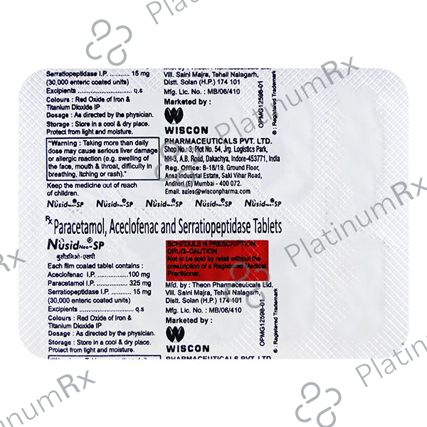 Nusid Neo SP 100/325/10mg Tablet 10s