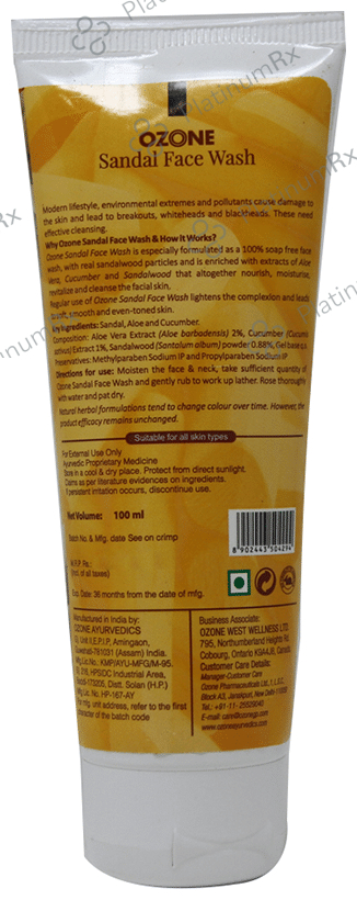 Ozone Sandal Face Wash (100ml Each)