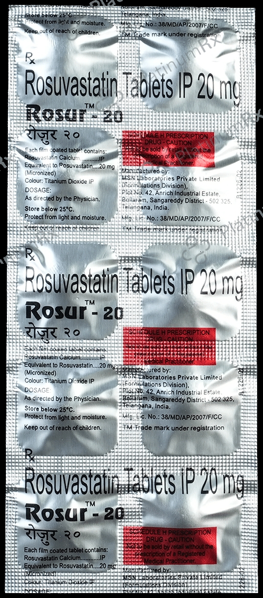Rosur 20mg Tablet 10s