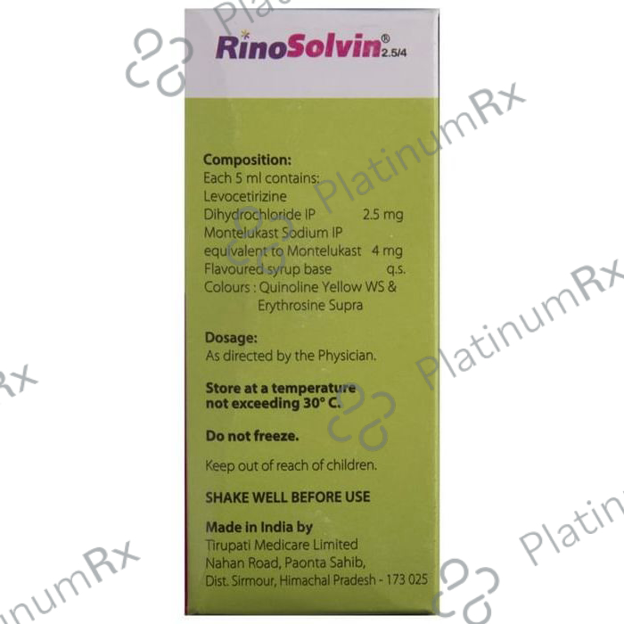 Rinosolvin 2.5/4 Syrup 60ml