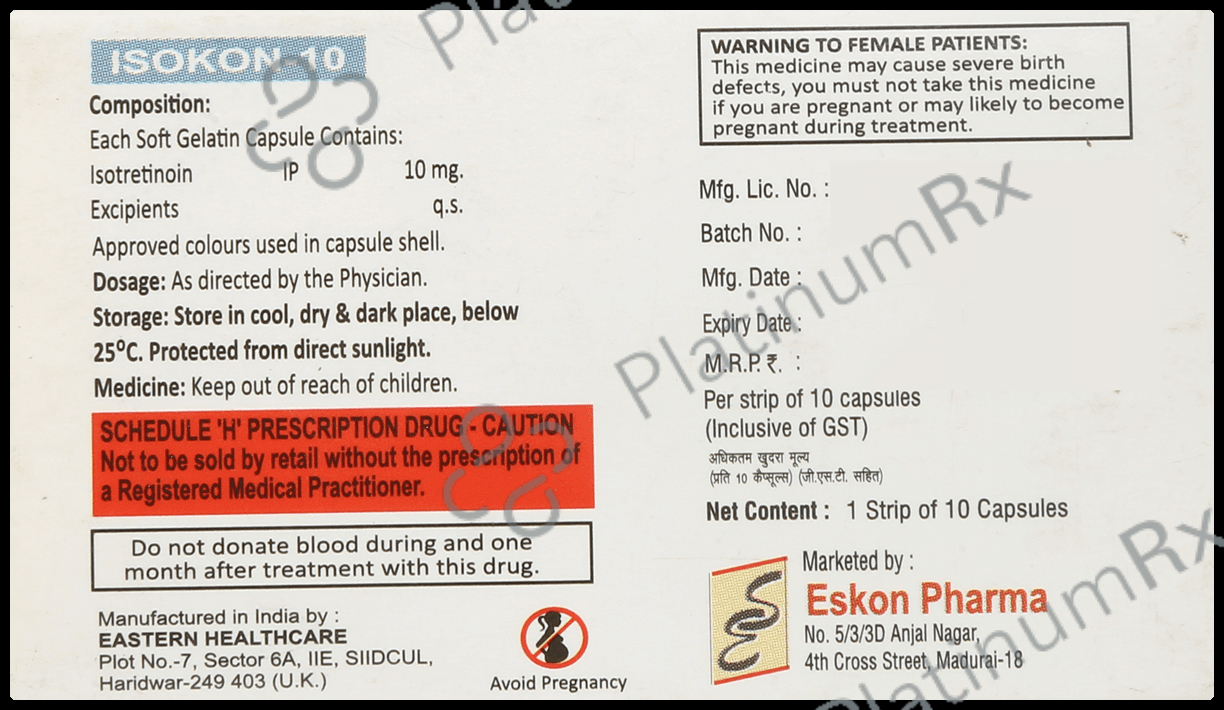 Isokon 10mg Capsule 10s