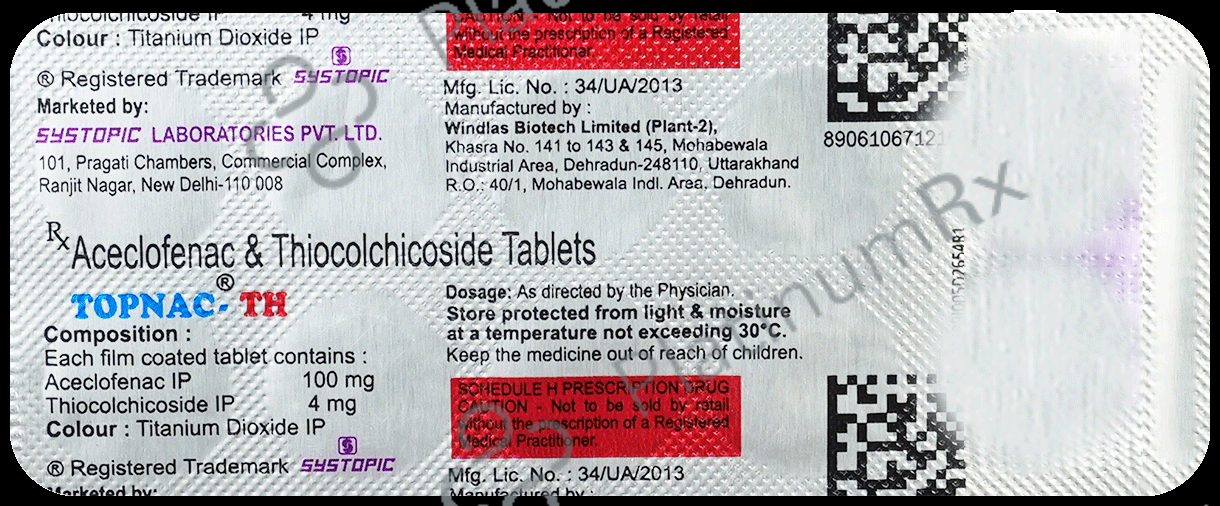 Topnac TH 100/4mg Tablet 10s