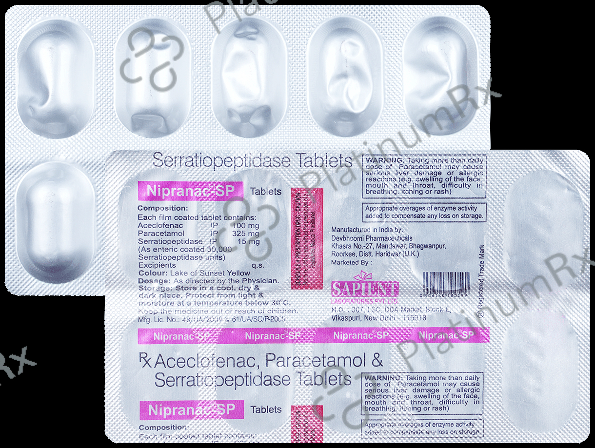 Nipranac SP 100mg/325mg/15mg Tablet