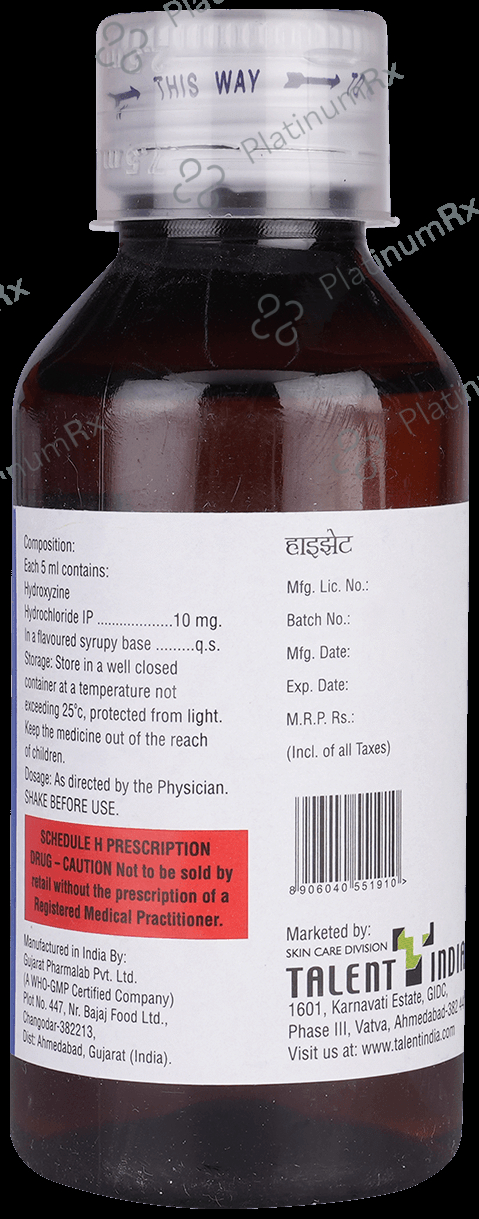 Hizet 10mg Oral Solution 100ml