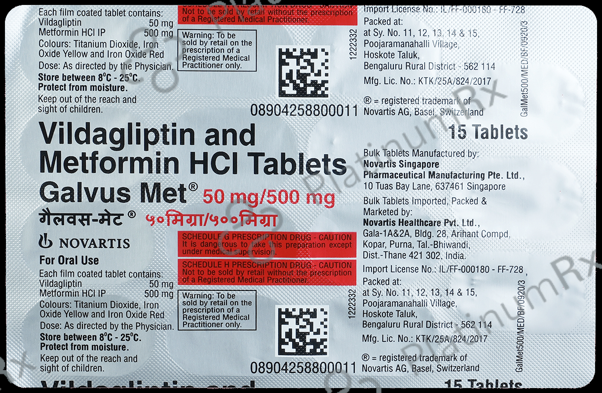 Galvus Met 500/50mg Tablet 15s