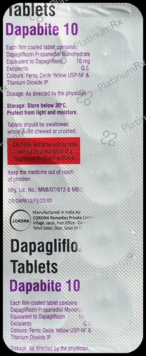 Dapabite 10mg Tablet 10s