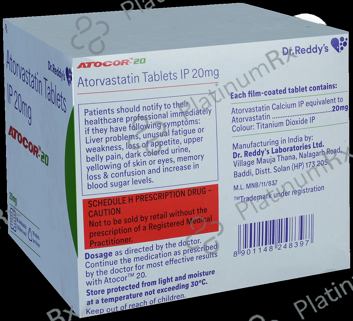 Atocor 20mg Tablet 15s