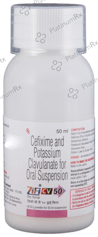 Zifi CV 50 Dry Syrup 50 Powder for Oral Suspension