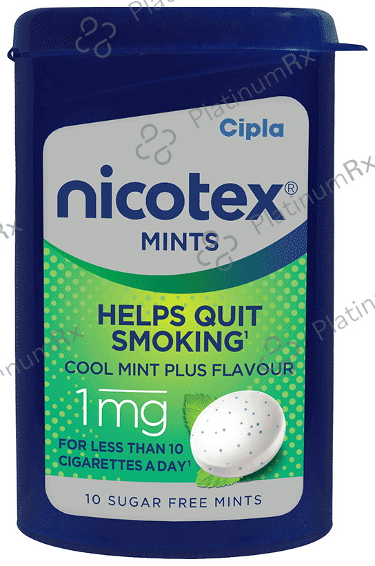 Nicotex 1mg Mints Sugar Free Cool Mint Plus