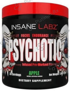 Insane Labz Psychotic Infused Pre-Workout Power House Powder Apple