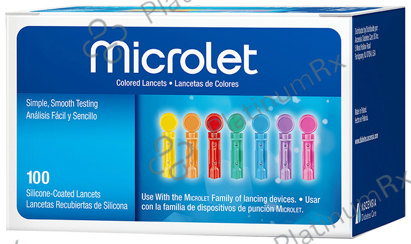 Microlet Colored Lancet (Only Lancets) lancets 100s