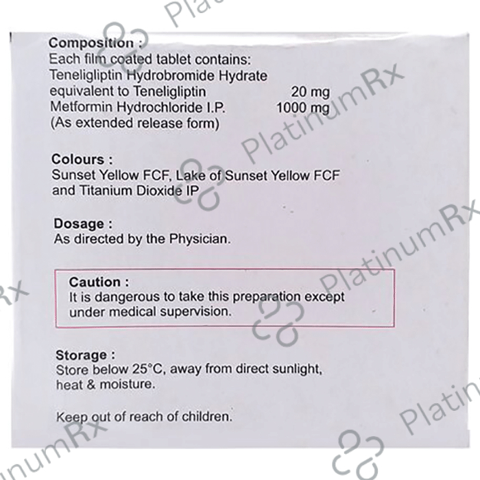 Tiban M 20/1000mg Tablet ER 15s