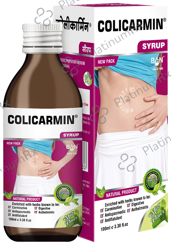 Colicarmin Syrup Mint - Relieves Bloating & Abdominal Distension- Syrup Mint