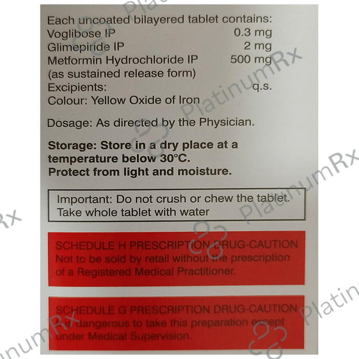 Glycomet Trio 2/500/0.3mg Tablet SR 10s