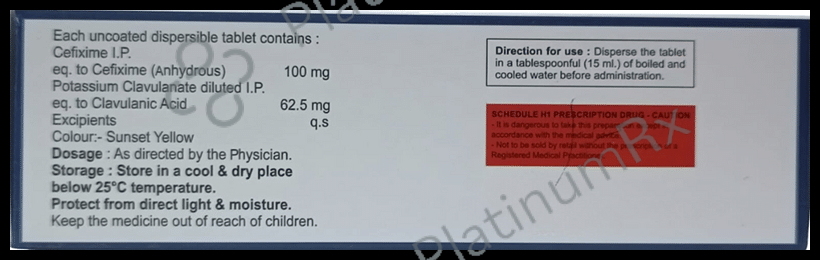 Volpicef CV 100 DT Tablet