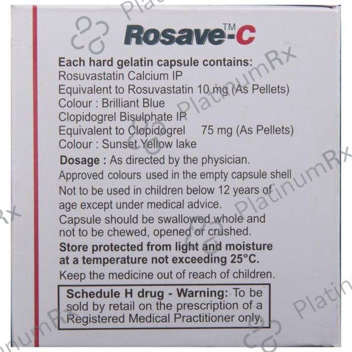 Rosave C 75/10mg Capsule 10s
