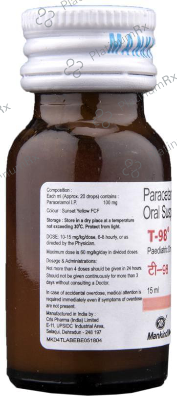 T 98 Paediatric Drops 15ml