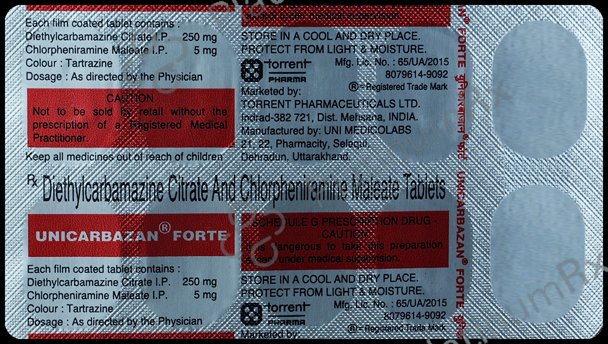 Unicarbazan Forte Tablet 10 Tablet