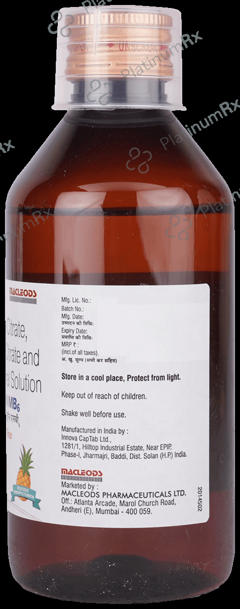 Potron MB6 375/1100/25mg Pineapple Oral Solution 200ml