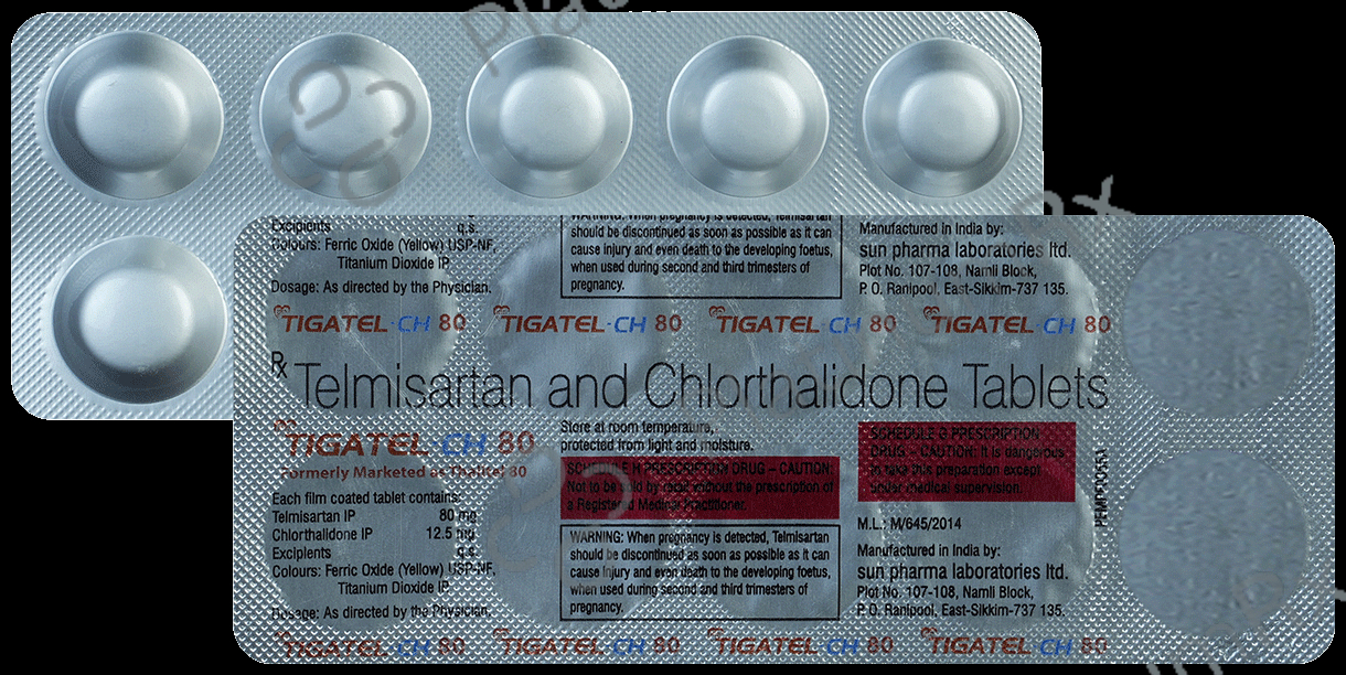 Tigatel-CH 80mg/12.5mg Tablet