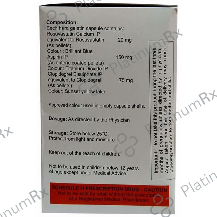 Rosutor Gold 20/150/75mg Capsule 15s