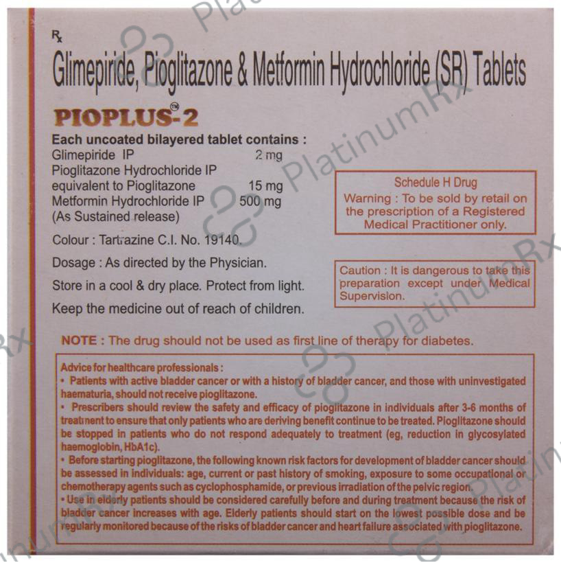 Pioplus 2 2/500/15mg Tablet SR 15s